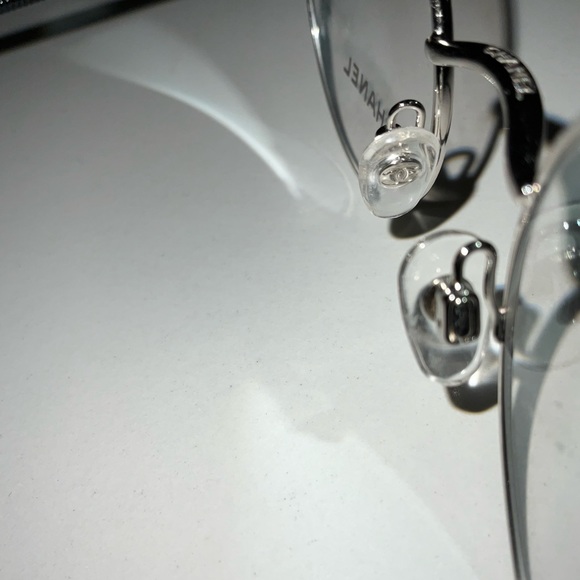 Chanel Silver Circle Frame Glasses With Black Sides - Picture 5 of 8
